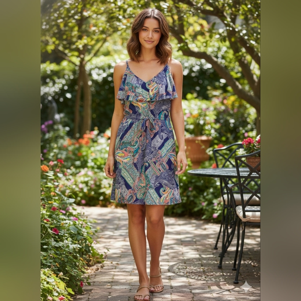 KENNETH COLE REACTION Multicolor Paisley Dress